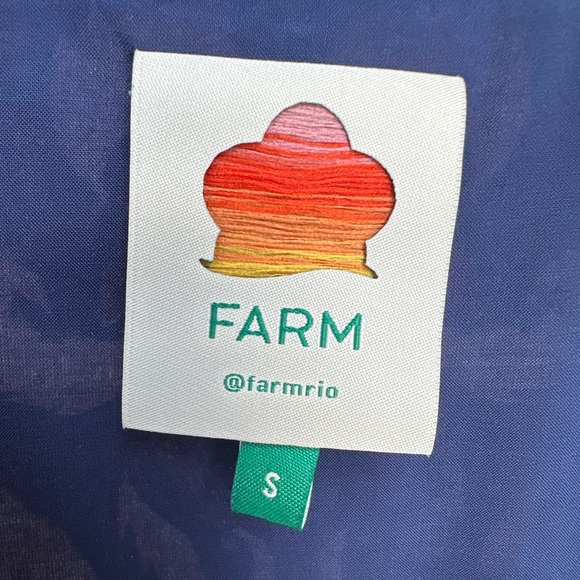 New FARM Rio Boho Navy, Red and Pink Floral Dress - Picture 6 of 8